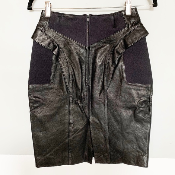 Skingraft Dresses & Skirts - Skingraft Design Leather Peplum Skirt